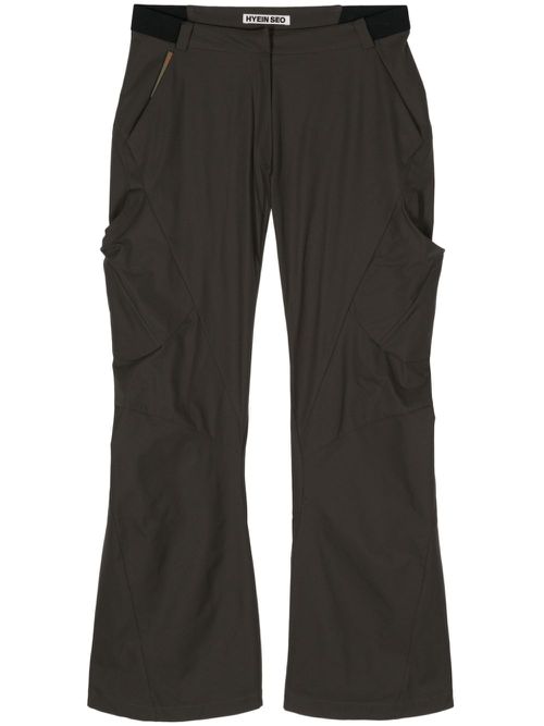 Belted bootcut trousers - Grey