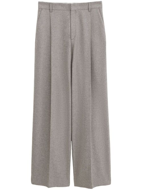 Pleated wide-leg trousers - Grey