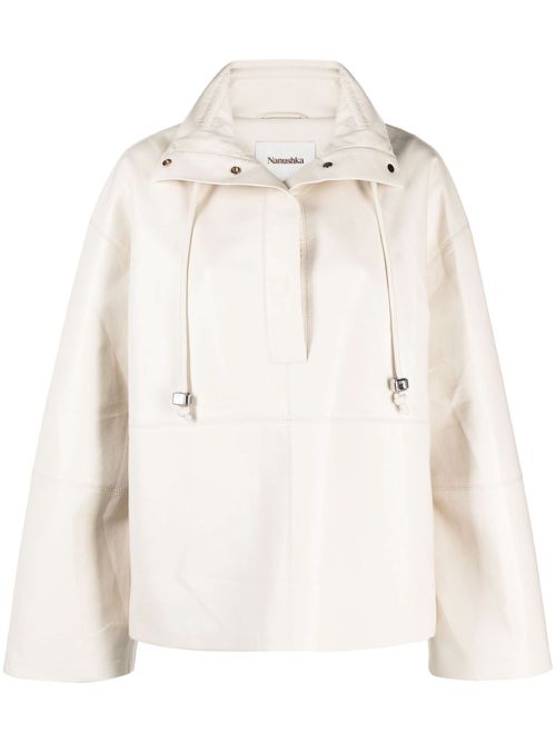 Yvette faux-leather jacket - White
