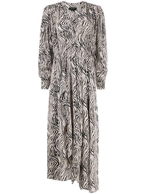 Zebra-print dress - Neutrals
