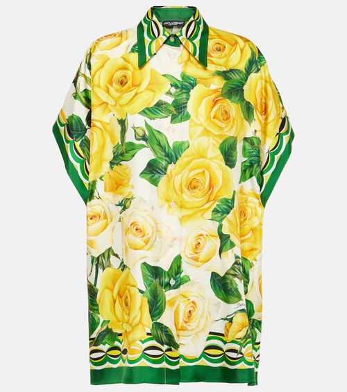 Floral silk blouse