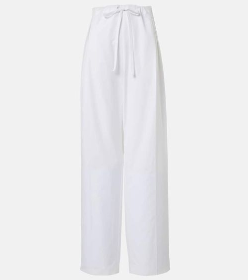 Trenton cotton poplin wide-leg pants