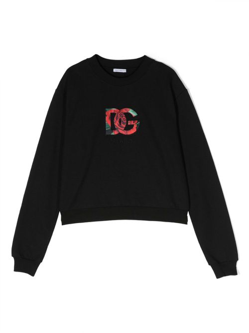 Logo-patch sweatshirt - Black