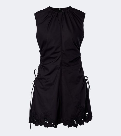 Klara ruched cotton minidress