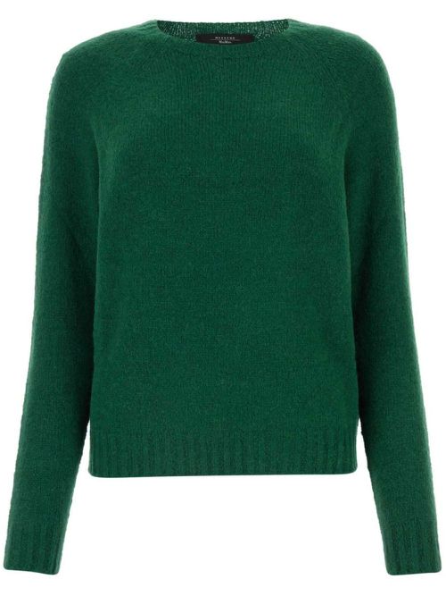 Alpaca-blend long-sleeved jumper - Green