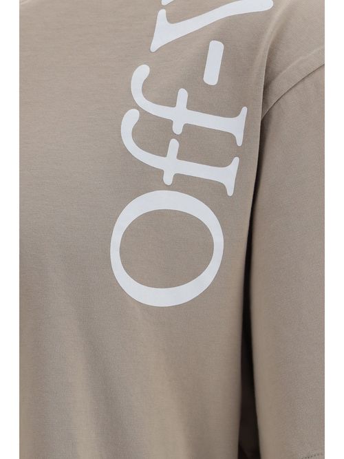 Vertical Bookish Skate T-Shirt — Beige