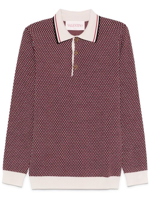 Knitted polo shirt - Red