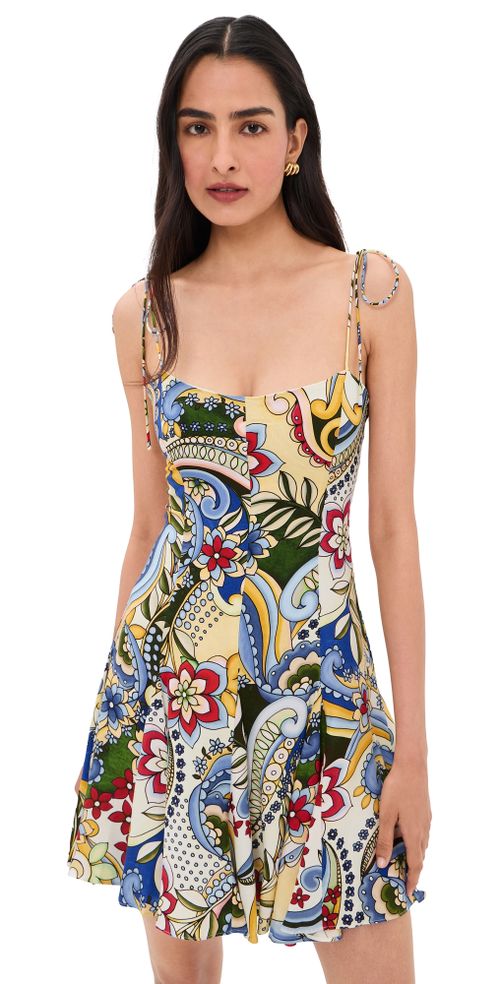 Jeanette Paneled Mini Dress Heat Wave