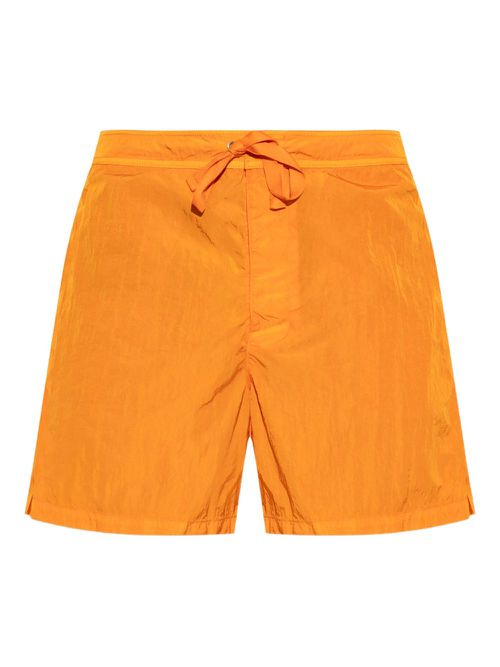 Stone Island logo-embroidered swim shorts - Orange