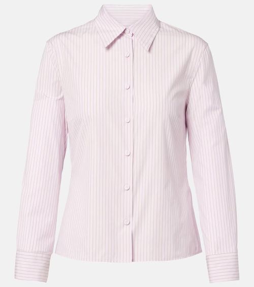 Pinstripe cotton poplin shirt