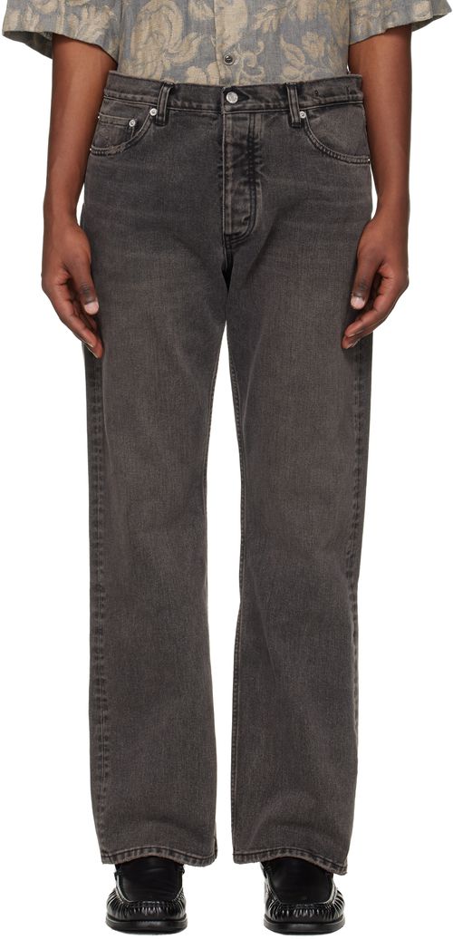 Black Relaxed Bootcut Jeans
