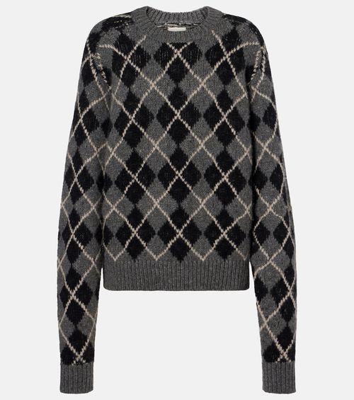 Pratt argyle cashmere sweater
