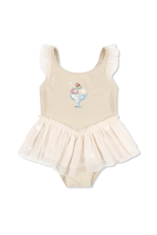 One-piece Swimsuit "Amandine", Unisex, Cream