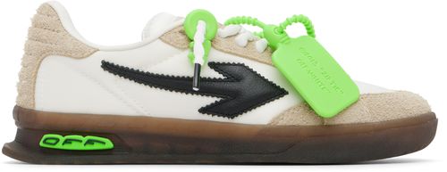 White & Beige New Slim Sneakers