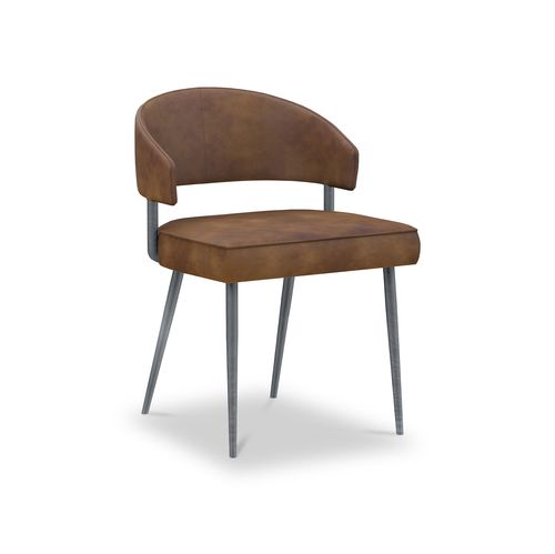 Torcello Faux Leather Dining Chair w Deep Curved Backrest | Roseland