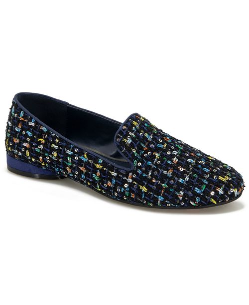 Women's Unity Round Toe Ballet Flats - Navy Multi - Textile and Polyurethane