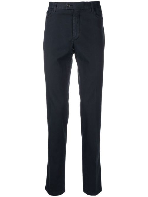 Classic cotton straight leg trousers - Blue