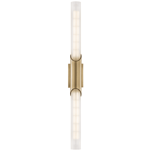 Pylon 2-Light 26" Wall Sconce in Aged Bra