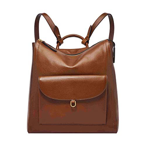 Fossil Women's Parker Leather Convertible Large Backpack Purse Handbag