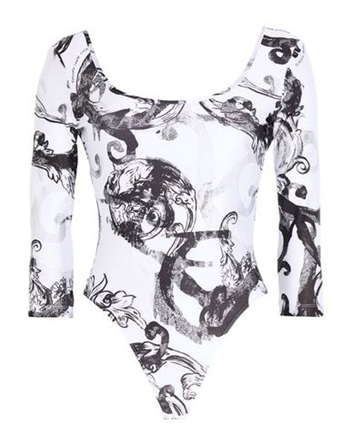 Woman Bodysuit White Size 14 Polyester, Elastane