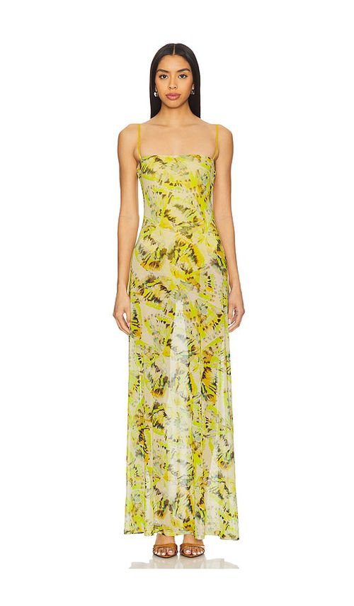 AFRM MAXIKLEID SHEA in Green. Größe XXL. Also in