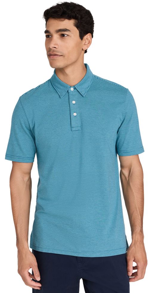 Short Sleeve Movement Pique Polo Island Teal Feeder 