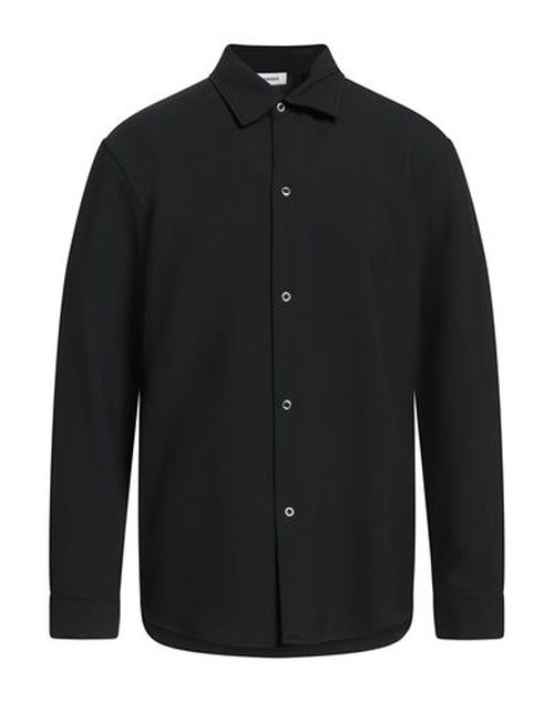 Man Shirt Black Size L Polyester, Viscose, Elastane