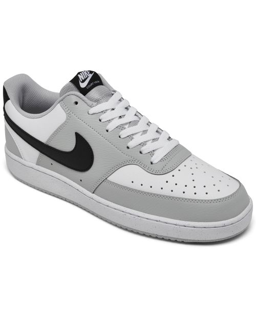 Men's Court Vision Low Casual Sneakers from Finish Line - Gray Fog/Black