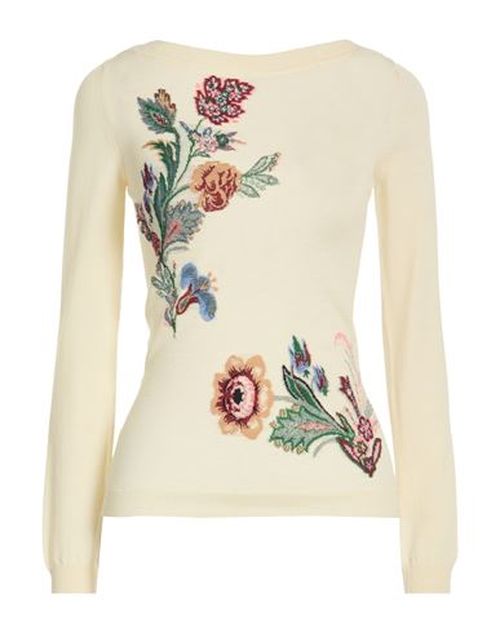 Woman Sweater Cream Size 2 Wool, Polyamide, Viscose, Polyester, Cotton