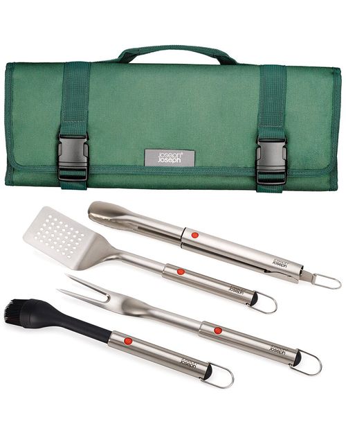 Grillout 4Pc Bbq Tool Set With Storage Case