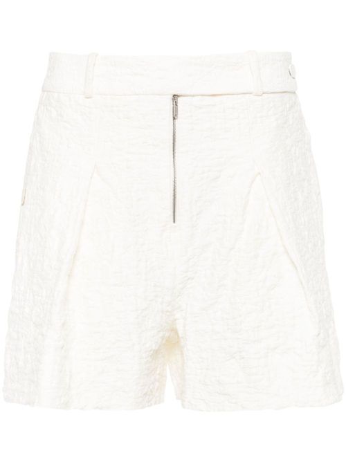 Textured-finish shorts - Neutrals