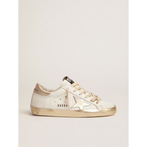 Golden Goose - Women's Super-star With Gold Sparkle Foxing And Metal Stud Lettering, Woman