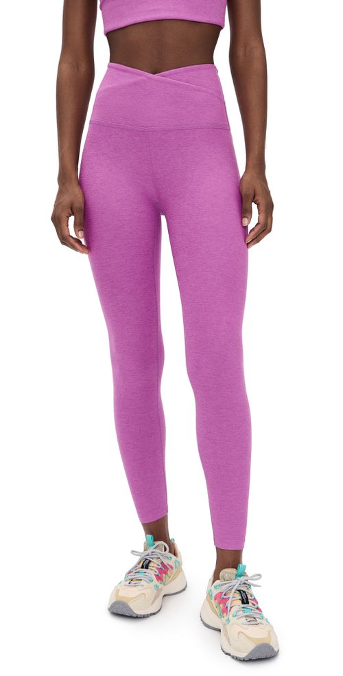 Spacedye At Your Leisure Midi Leggings Fun Fuchsia Heather
