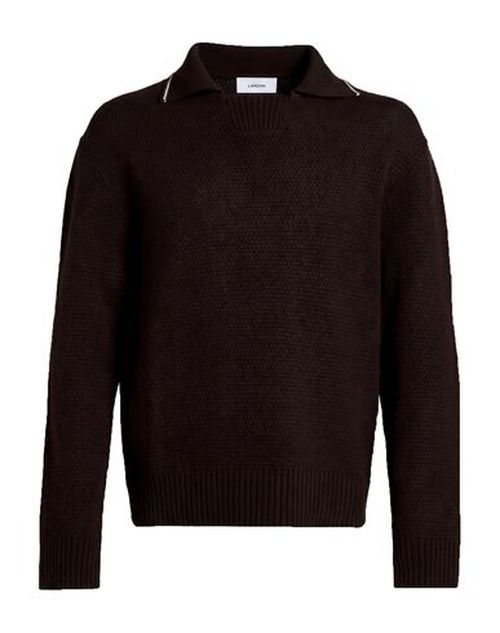 Man Sweater Chocolate brown Size M Wool, Cashmere