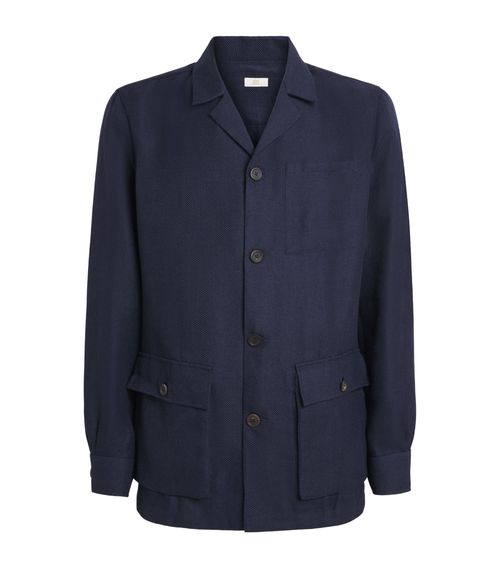 Linen Herringbone Overshirt