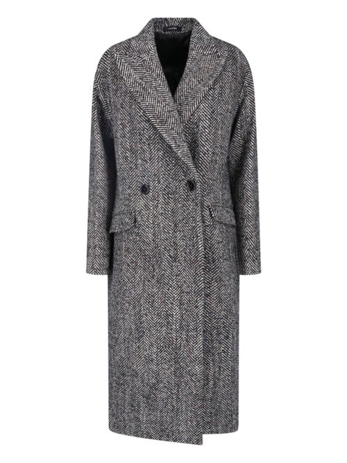 Women's Herringbone Double-Breasted Coat