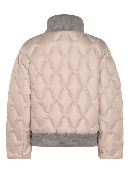 Quilted bomber jacket - Neutrals