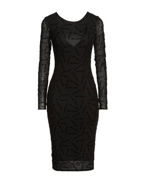 Woman Midi dress Black Size XL Polyester, Elastane
