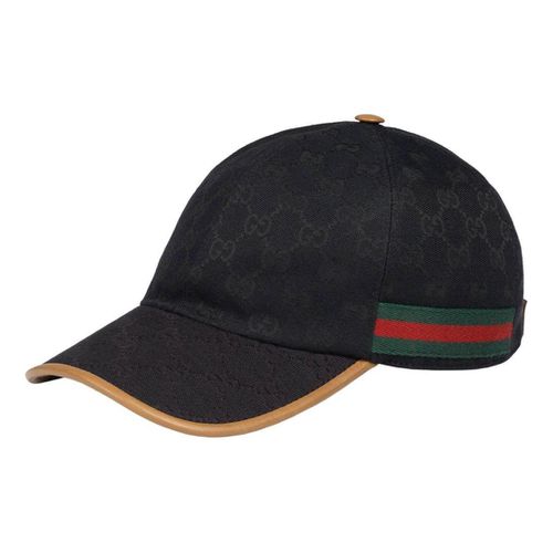 Original GG Canvas Baseball Hat With Web 'Black'