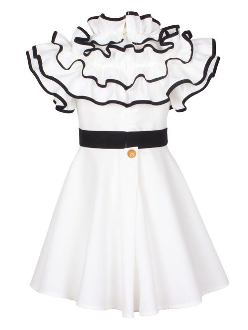 Ruffled dress - White