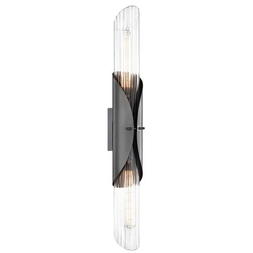 Old Bronze Two Light Wall Sconce from the Lefferts Collection