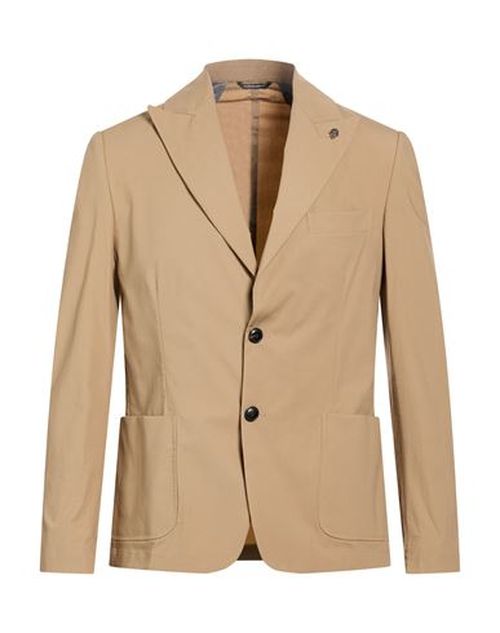 Man Blazer Camel Size 38 Cotton, Elastane
