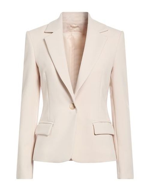Woman Blazer Cream Size 10 Polyester, Viscose, Elastane
