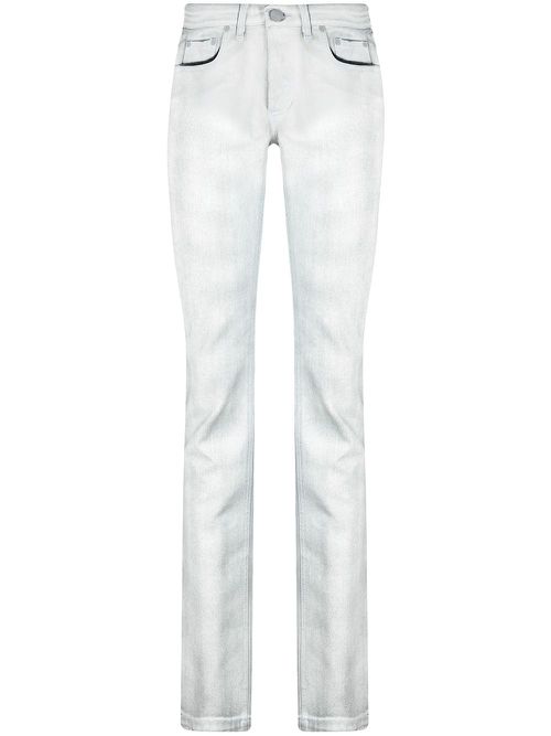 2000s logo-patch jeans - Grey
