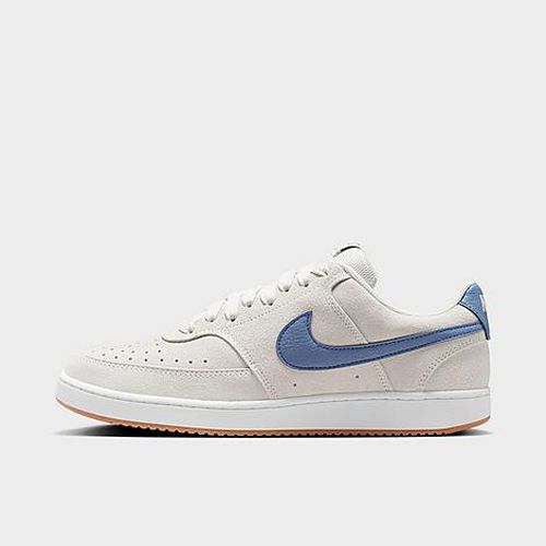 Men's Court Vision Low Casual Shoes in Vast Grey/White/Gum Medium Brown