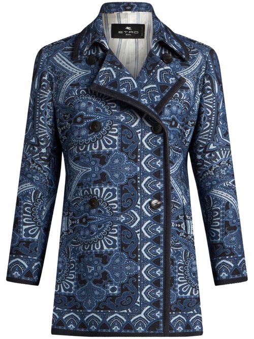 Double-breasted coat - Blue