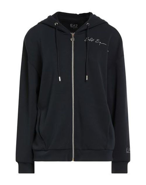 Woman Sweatshirt Black Size M Polyester, Modal, Elastane