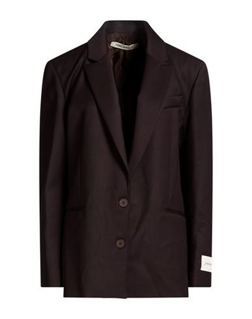 Woman Blazer Dark brown Size M Polyester, Viscose, Elastane