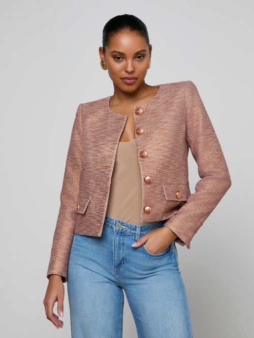 Zell Tweed Jacket In Light Auburn