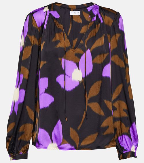 Isa printed satin top